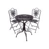 Kovový stolek a dvě židle, zahradní set Crocheter