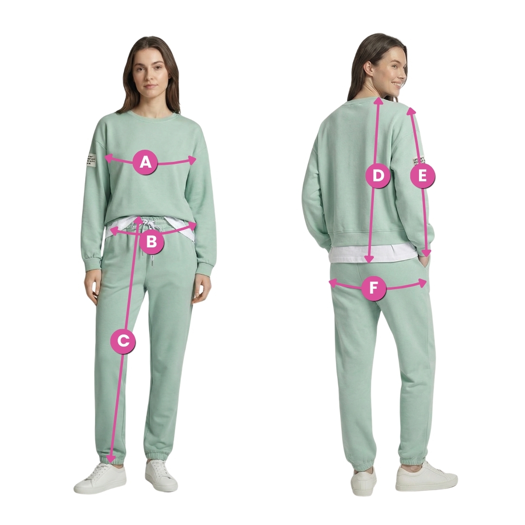 Tabulka velikostí - Dámský komplet Valora