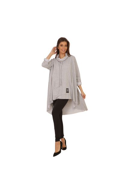 Stylová dámská tunika/mikina šedá