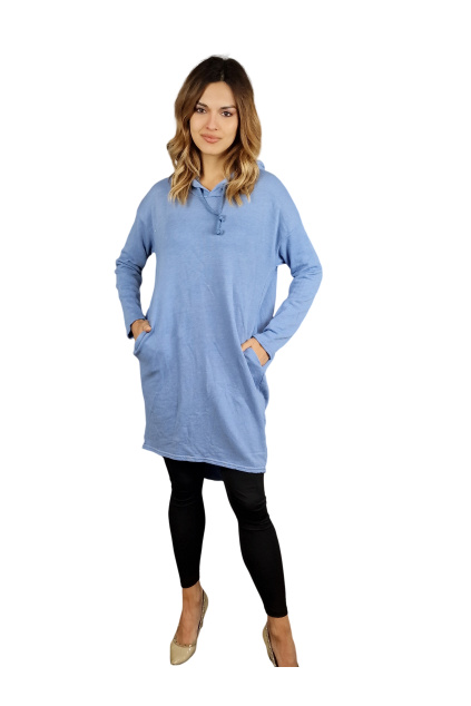 mikinově šaty Opal modrá (2)