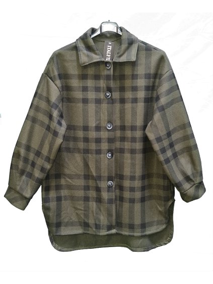 Dámský stylový kabát_khaki