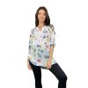 Dámská stylová halenka FLORAL bílá (1)