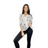 Dámská stylová halenka FLORAL bílá (2)