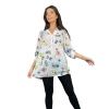 Dámská stylová halenka FLORAL bílá (3)