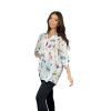 Dámská stylová halenka FLORAL bílá (4)