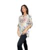 Dámská stylová halenka FLORAL hnědá (2)