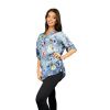 Dámská stylová halenka Floral modrá (1)