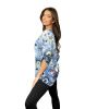 Dámská stylová halenka Floral modrá (2)