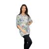 Dámská stylová halenka FLORAL šedá (1)