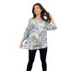 Dámská stylová halenka FLORAL šedá (3)
