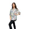 Dámská stylová halenka FLORAL šedá (4)