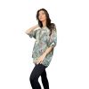 Dámská stylová halenka FLORAL khaki (3)