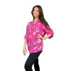 Dámská stylová halenka FLORAL růžová (3)