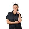 Košilové šaty Allure – barva černá, pohled 2