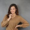 Pletené šaty Lorien – barva hnědá, pohled 2