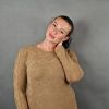Pletené šaty Elena – barva hnědá, pohled 2