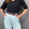 Kalhoty Melis – barva aqua, pohled 2