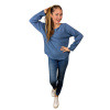damsky pleteny top ivera dzinove modra 1
