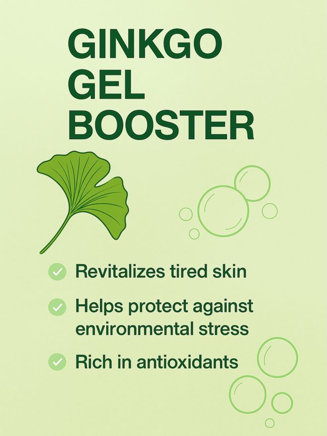 Přirozená energie pro tvoji pleť. 🌿 Ginkgo Gel Booster chrání, revitalizuje a rozjasňuje — den po dni. ✨#HoshBeauty...