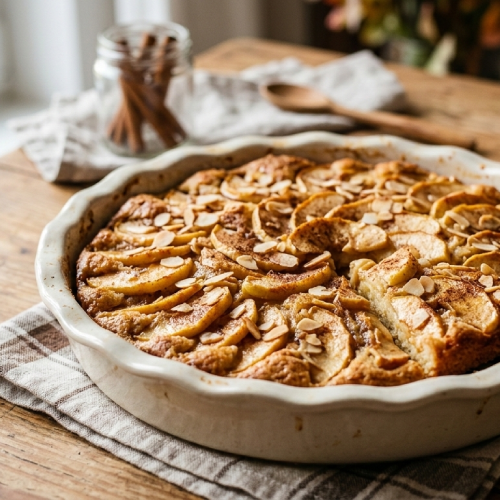 Rychlý jablečný koláč do kulaté formy