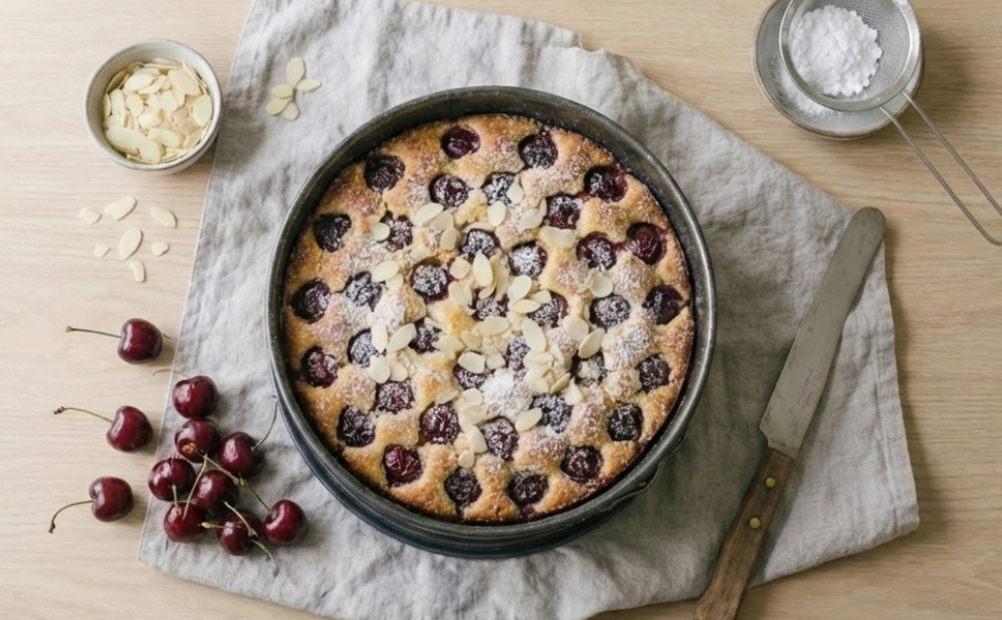 Třešňová bublanina do dortové formy