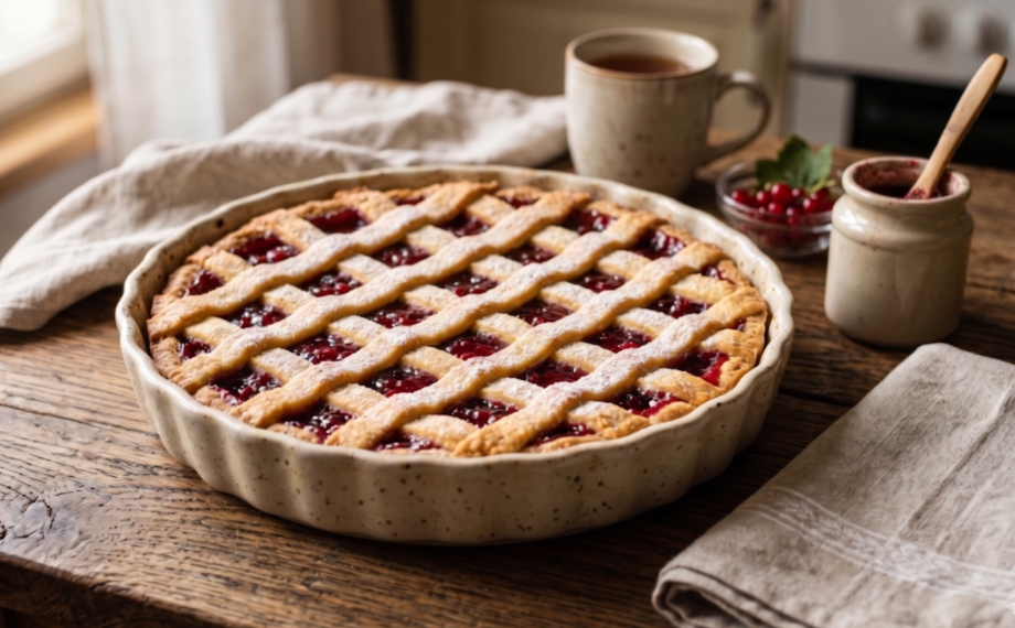 Linecký koláč do kulaté formy