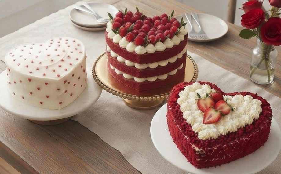 Red velvet dort ve tvaru srdce
