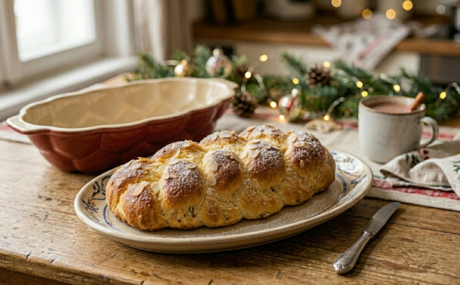 Tvarohová vánočka do formy