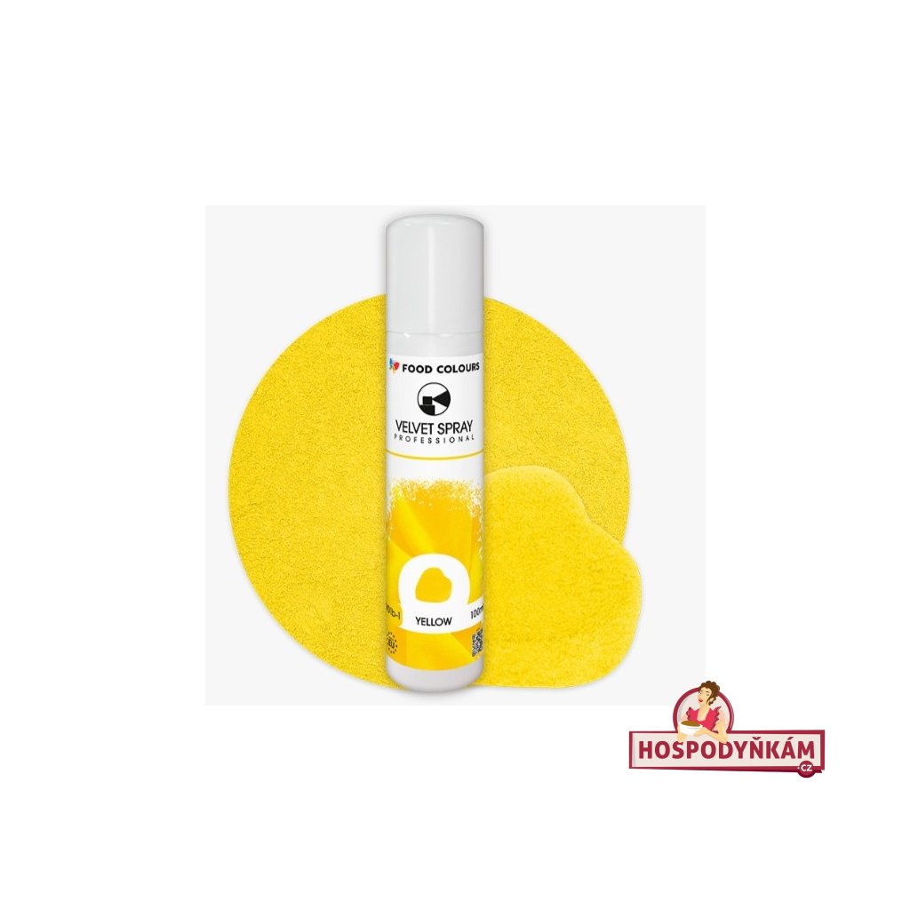 Food Colours Sametový sprej Yellow 100ml