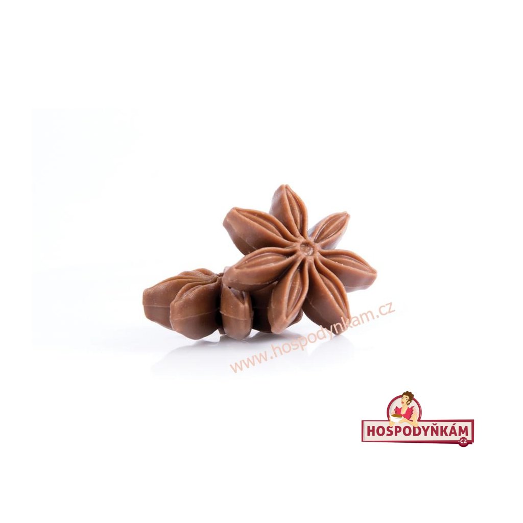 Čokoládová dekorace 3D Badyán 6ks