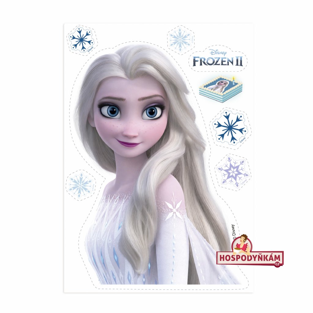 Jedlý papír Frozen Elsa silueta