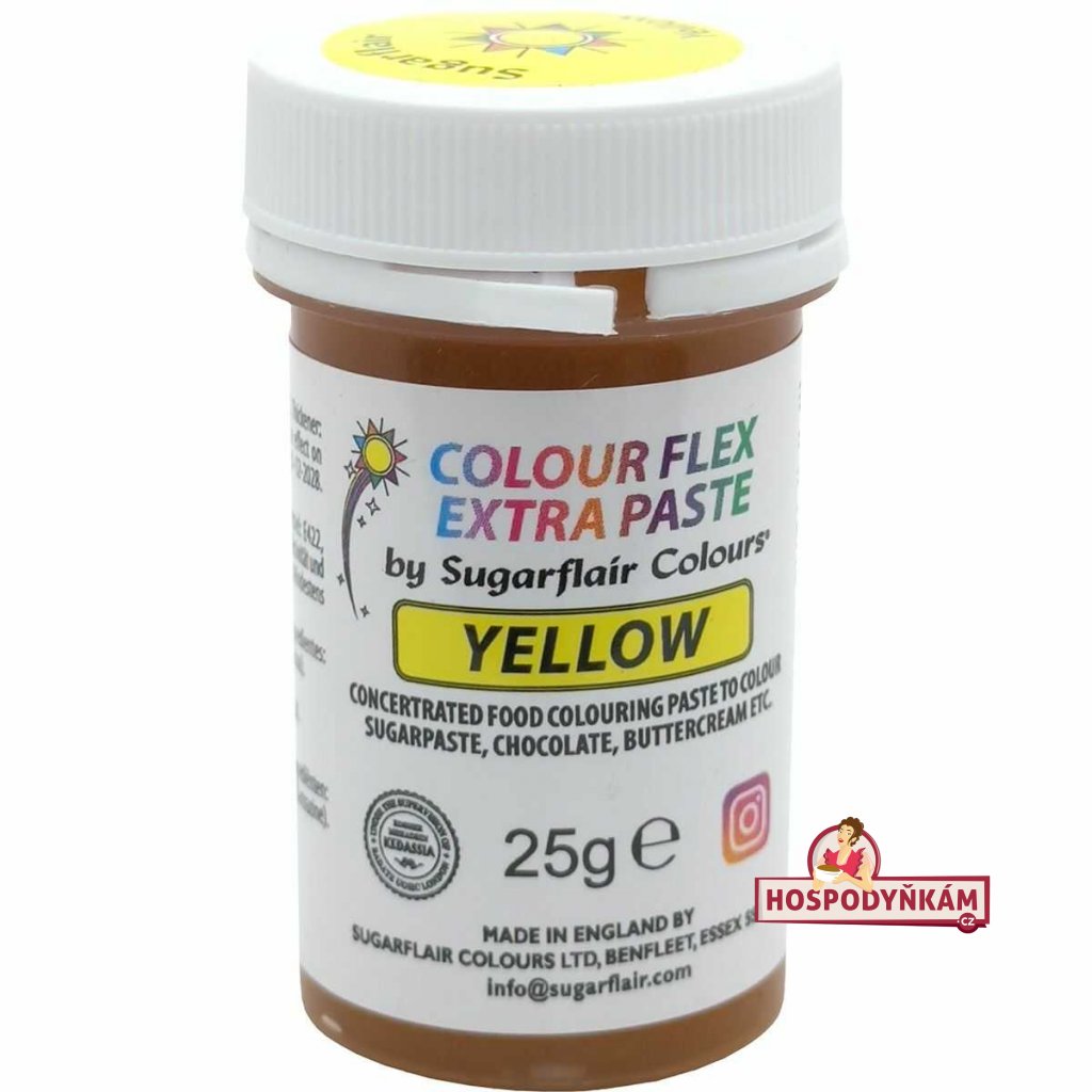 Sugarflair Gelová barva Extra Paste Yellow