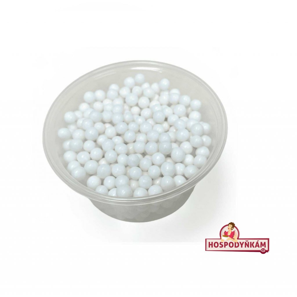 Křupinky perličky bílé 50g