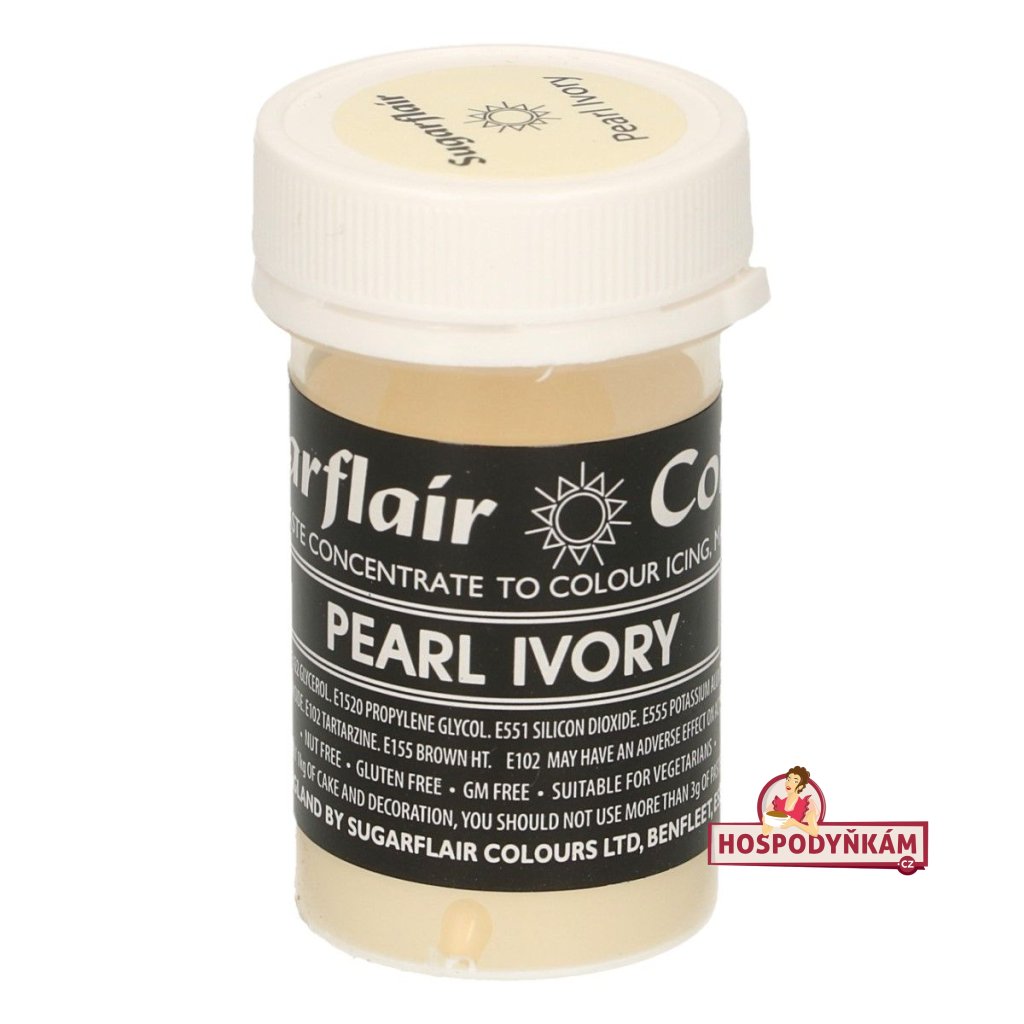 Gelová barva Sugarflair Pearl Ivory