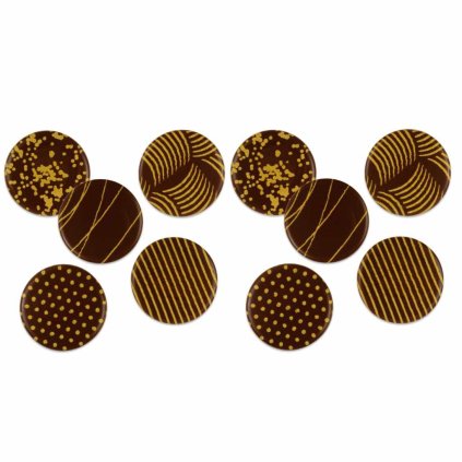 Günthart Čokoládová dekorace Zlaté ornamenty 10ks