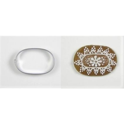 Nerezové vykrajovátko oválek 4cm