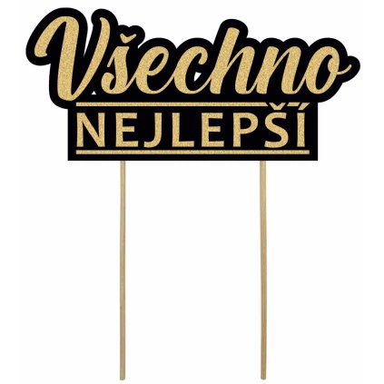 Zapichovací dekorace Všechno nejlepší 1