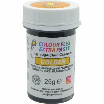 Sugarflair Gelová barva Extra Paste Gold