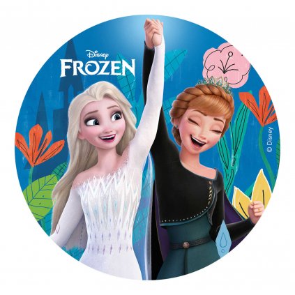 Fondánový obrázek Frozen Anna a Elsa 15,5cm