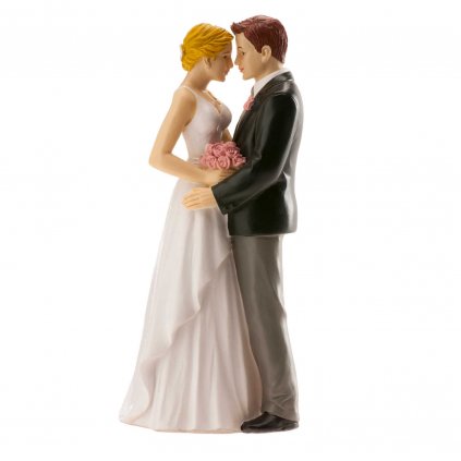 Figurka na dort nevěsta a ženich romantické objetí