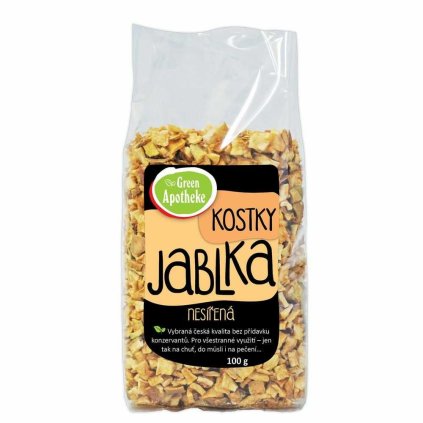 sušená jablka kostky