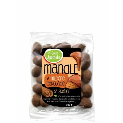 mandle v mléčné čokoládě se skořicí