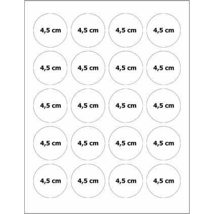 Tisk na fondán kulaté mini obrázky 4,5cm