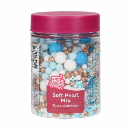 FunCakes Soft Pearl Mix Blue Celebration 80g