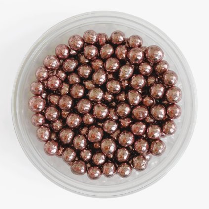 Metalické křupavé perličky Růžové 30g