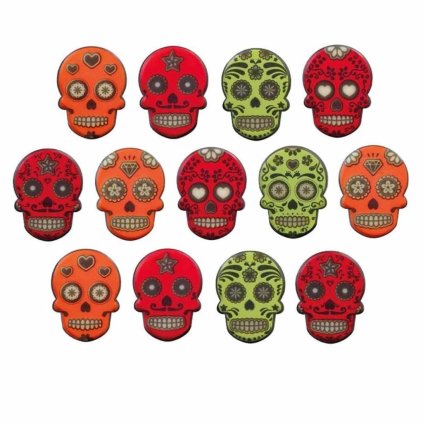 Dekorace z polevy Lebky Calaveras 13ks