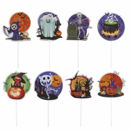 Zapichovací dekorace Halloween mix 8ks