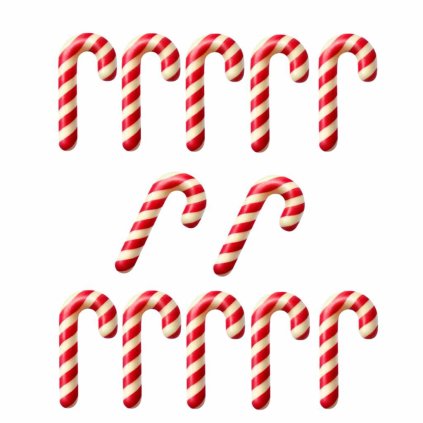 Čokoládová dekorace Santova hůlka 12ks