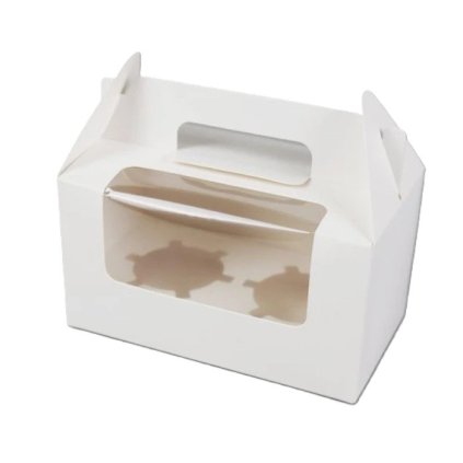 Krabička s okénkem na 2ks cupcakes