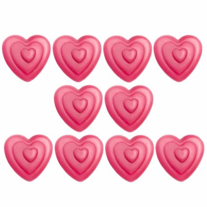 Čokoládová dekorace Trojité srdce 10ks